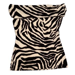 Zebra Print Off The Shoulder Top